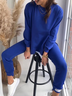 Deux Pièces Ensembles Décontracté Plain Printemps / Automne Micro-élasticité Quotidien Ample Jersey Col Rond Régulier pour Femmes