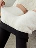 Pantalons De Yoga Femmes Décontracté Plain Printemps / Automne Polyester à Haute Élasticité Quotidien Pantalon à la cheville Legging en Toison