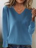Pulls Femmes Décontracté Plain Printemps / Automne Naturel Quotidien Ample Manches Longues Régulier Droit