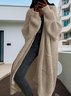 Cardigans Femmes Décontracté Plain Hiver Sweat-shirt à Capuche Quotidien Ample Laine/Tricot Épaissi Élasticité moyenne