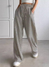 Pantalons Femmes Rayé Décontracté Printemps / Automne Naturel Quotidien Ample Long Droit Régulier