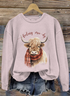 Sweat-shirts Femmes Décontracté Imprimé d'Animal Printemps / Automne Quotidien Coupe Régulière Manches Longues Régulier Trapèze Régulier