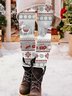 Pantalons De Yoga Décontracté Toutes Les Saisons Noël à Haute Élasticité Quotidien Noël Long Legging Régulier pour Femmes
