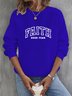 Sweat-shirts Femmes Décontracté Printemps / Automne Lettres de texte Quotidien Ample Manches Longues Régulier Droit Régulier