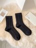 Chaussettes Décontracté Plain Toutes Les Saisons Polyester Anti-bactérien Quotidien Chaussettes sur le mollet Régulier pour Femmes