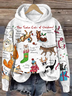 Sweat-shirts Décontracté Noël Printemps / Automne Polyester Sweat-shirt à Capuche Micro-élasticité Quotidien Manches Longues Régulier pour Femmes