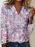 T-shirts impression en 3D Décontracté Printemps / Automne Aucune élasticité Coupe Régulière Manches Longues Régulier Droit T.-N.-L. pour Femmes