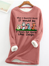 Sweat-shirts Femmes Décontracté Printemps / Automne Lettres de texte Tissu pelucheux/polaire granuleux Léger Manches Longues Col Rond Régulier Trapèze