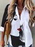 Chemises Femmes Décontracté Ethnique Printemps / Automne Aucune élasticité Ample Manches Longues Régulier Droit Col de Chemise
