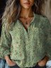 Chemises Rétro Printemps / Automne impression en 3D Polyester Micro-élasticité Vacances Ample Régulier Droit pour Femmes