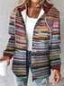 Blousons Femmes Plaid Décontracté Printemps / Automne Polyester Aucune élasticité Ample Manches Longues Régulier Droit