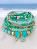 Bracelets Femmes Rétro Plain Toutes Les Saisons Roulotté Rendez-Vous multicouche Bracelet Acrylique